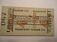 An original ticket for the LMS railmotor service on the Delph branch. 